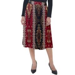 Uzbek Pattern In Temple Classic Velour Midi Skirt  by artworkshop