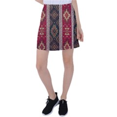 Uzbek Pattern In Temple Tennis Skirt