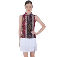 Uzbek Pattern In Temple Women s Sleeveless Polo Tee