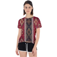 Uzbek Pattern In Temple Open Back Sport Tee