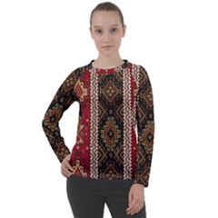 Uzbek Pattern In Temple Women s Long Sleeve Raglan Tee