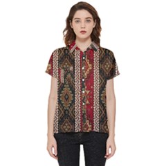 Uzbek Pattern In Temple Short Sleeve Pocket Shirt