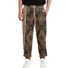 Uzbek Pattern In Temple Men s Elastic Waist Pants