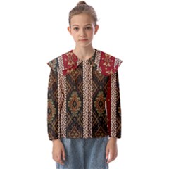Uzbek Pattern In Temple Kids  Peter Pan Collar Blouse