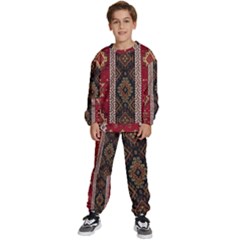 Uzbek Pattern In Temple Kids  Sweatshirt Set