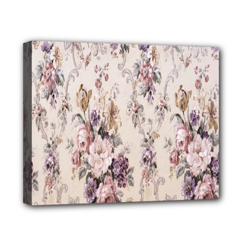 Vintage Floral Pattern Canvas 10  X 8  (stretched)