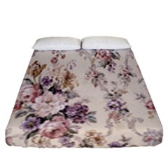 Vintage Floral Pattern Fitted Sheet (king Size)