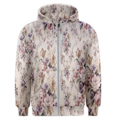 Vintage Floral Pattern Men s Zipper Hoodie