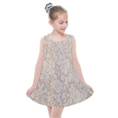 Vintage Wallpaper With Flowers Kids  Summer Dress