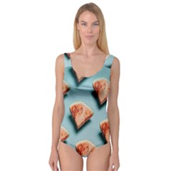 Watermelon Against Blue Surface Pattern Princess Tank Leotard 