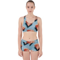 Watermelon Against Blue Surface Pattern Work It Out Gym Set