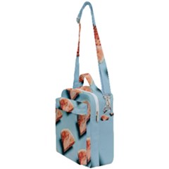 Watermelon Against Blue Surface Pattern Crossbody Day Bag by artworkshop