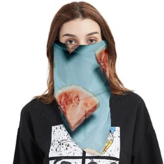 Watermelon Against Blue Surface Pattern Face Covering Bandana (Triangle)