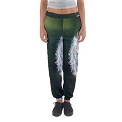 White Flower Women s Jogger Sweatpants by artworkshop