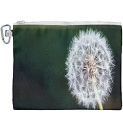 White Flower Canvas Cosmetic Bag (xxxl) by artworkshop