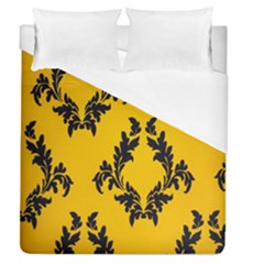 Yellow Regal Filagree Pattern Duvet Cover (queen Size) by artworkshop