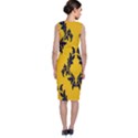 Yellow Regal Filagree Pattern Sleeveless Velvet Midi Dress View2