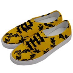 Yellow Regal Filagree Pattern Men s Classic Low Top Sneakers by artworkshop