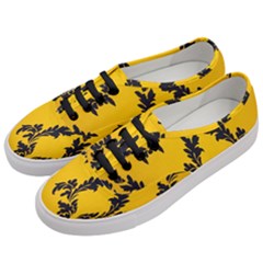 Yellow Regal Filagree Pattern Women s Classic Low Top Sneakers by artworkshop