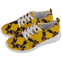 Yellow Regal Filagree Pattern Men s Lightweight Sports Shoes by artworkshop