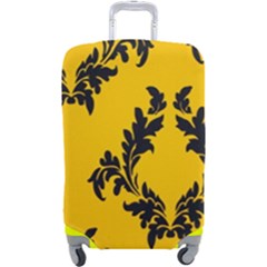 Yellow Regal Filagree Pattern Luggage Cover (large) by artworkshop