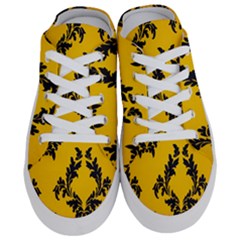 Yellow Regal Filagree Pattern Half Slippers by artworkshop