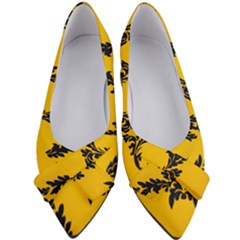 Yellow Regal Filagree Pattern Women s Bow Heels by artworkshop