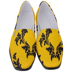 Yellow Regal Filagree Pattern Women s Classic Loafer Heels by artworkshop