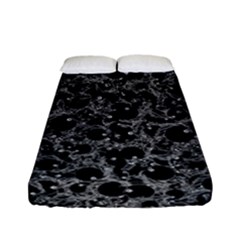 Black And Alien Drawing Motif Pattern Fitted Sheet (full/ Double Size) by dflcprintsclothing