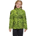 Botanical Motif Plants Detail Photography Kids  Puffer Bubble Jacket Coat View1