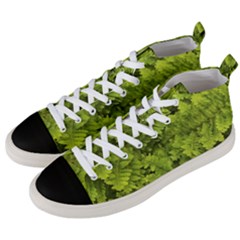 Botanical Motif Plants Detail Photography Men s Mid-top Canvas Sneakers by dflcprintsclothing