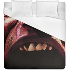 Scary Man Closeup Portrait Illustration Duvet Cover (king Size) by dflcprintsclothing