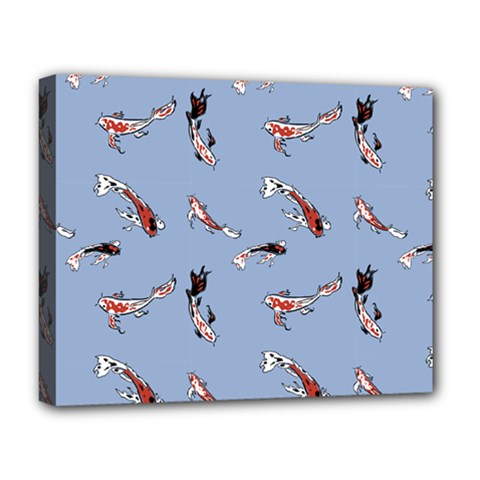 Koi! Deluxe Canvas 20  X 16  (stretched) by fructosebat