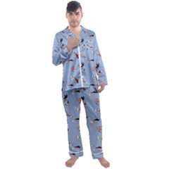 Koi! Men s Long Sleeve Satin Pajamas Set