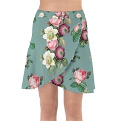 Victorian Floral Wrap Front Skirt by fructosebat