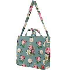 Victorian Floral Square Shoulder Tote Bag by fructosebat