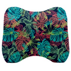 Neon Leaves Velour Head Support Cushion