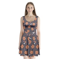 Bears! Split Back Mini Dress 