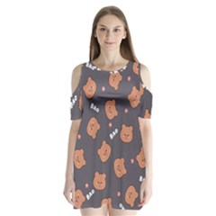 Bears! Shoulder Cutout Velvet One Piece