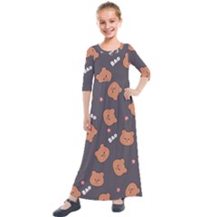 Bears! Kids  Quarter Sleeve Maxi Dress