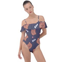 Bears! Frill Detail One Piece Swimsuit