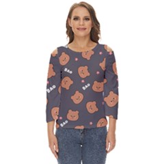 Bears! Cut Out Wide Sleeve Top
