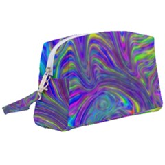 Abstract With Blue Wristlet Pouch Bag (large) by bloomingvinedesign