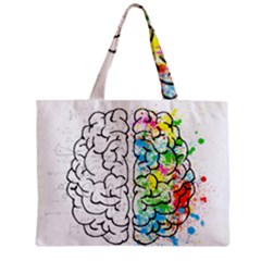 Brain-mind-psychology-idea-drawing Zipper Mini Tote Bag by Jancukart