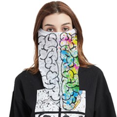 Brain-mind-psychology-idea-drawing Face Covering Bandana (triangle) by Jancukart