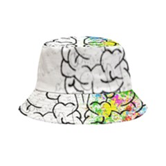 Brain-mind-psychology-idea-drawing Bucket Hat by Jancukart