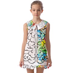 Brain-mind-psychology-idea-drawing Kids  Pilgrim Collar Ruffle Hem Dress by Jancukart