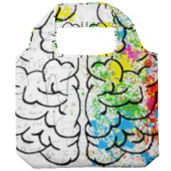 Brain-mind-psychology-idea-drawing Foldable Grocery Recycle Bag by Jancukart