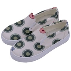 Art Design Round Drawing Abstract Kids  Canvas Slip Ons by Jancukart