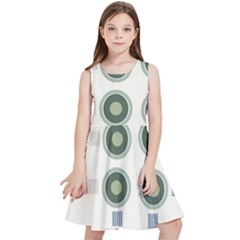 Art Design Round Drawing Abstract Kids  Skater Dress by Jancukart